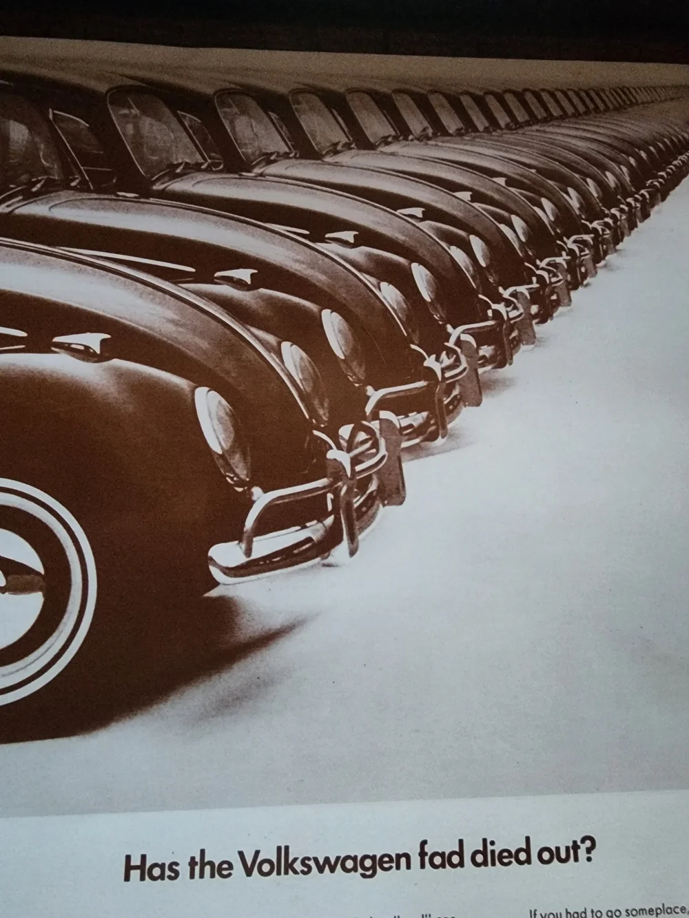 Vintage 1966 Volkswagen Print Ad Has The VW Fad Died Out Original Beetle Photo